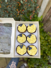 Load image into Gallery viewer, Lemon &amp; Blueberry Cupcakes